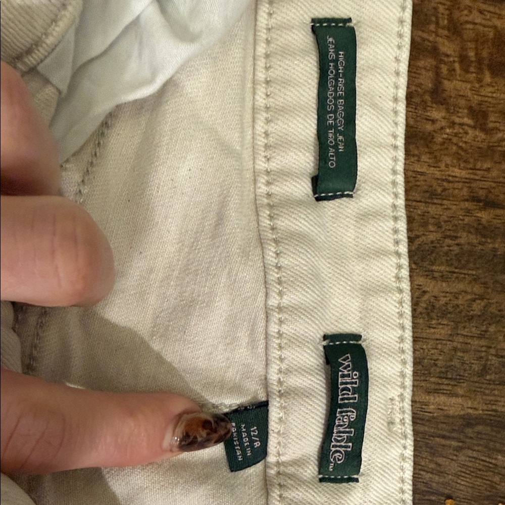 Wild Fable Cream Denim Shorts - Picture 2 of 2